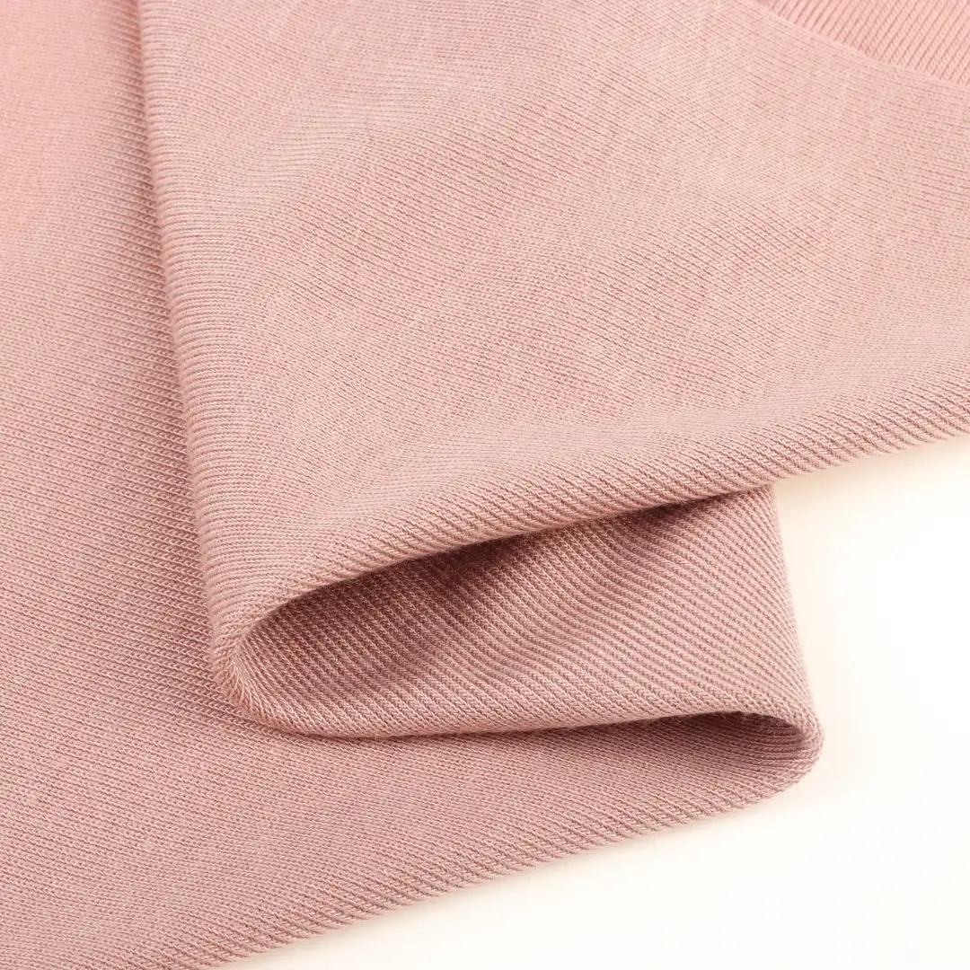 China Fabric for T-Shirt,Half-Zipper Cardigan (Sweater),Crop Top Pullover (Sweater),Dresses (Cardigan Button) (Sweater) Rib Knit Fabric Rayon Spandex pink color buy from China wholesaler bulk order at wholesale price free worldwide shipping Alibaba
