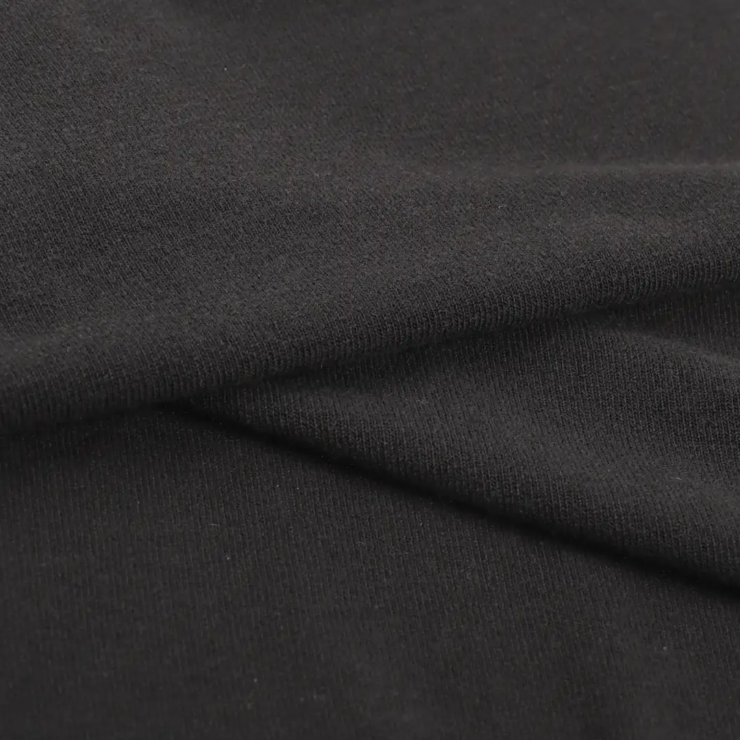 China Fabric for T-Shirt,Polo Shirt,Shirt Long Sleeve Button (Sweater),Round Neck Pullover (Sweater) Single Jersey Knit Fabric Polyester Rayon Spandex black color buy from China wholesaler bulk order at wholesale price free worldwide shipping Alibaba