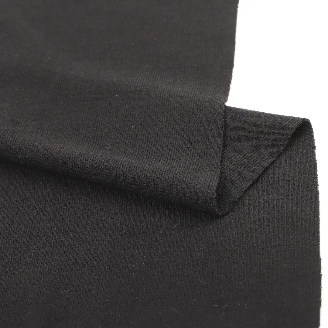 China Fabric for T-Shirt,Polo Shirt,Shirt Long Sleeve Button (Sweater),Round Neck Pullover (Sweater) Single Jersey Knit Fabric Polyester Rayon Spandex black color buy from China wholesaler bulk order at wholesale price free worldwide shipping Alibaba