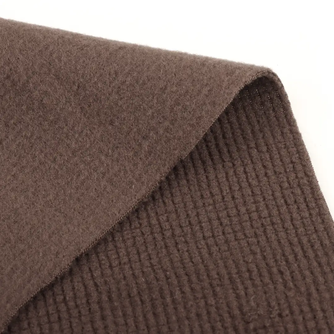 China Fabric for T-Shirt,Shirt Long Sleeve Zipper (Sweater),Crop Top Pullover (Sweater),Skirt (Sweater) Polar Fleece Knit Fabric Polyester Brown color buy from China wholesaler bulk order at wholesale price free worldwide shipping Alibaba