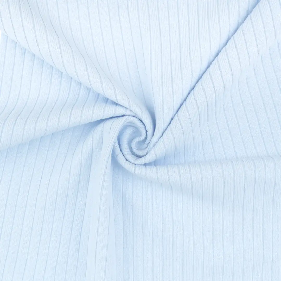China Fabric for T-Shirt,Half-Zipper Cardigan (Sweater),Crop Top Pullover (Sweater),Dresses (Pullover) (Sweater) Rib Knit Fabric Polyester Spandex blue color buy from China wholesaler bulk order at wholesale price free worldwide shipping Alibaba