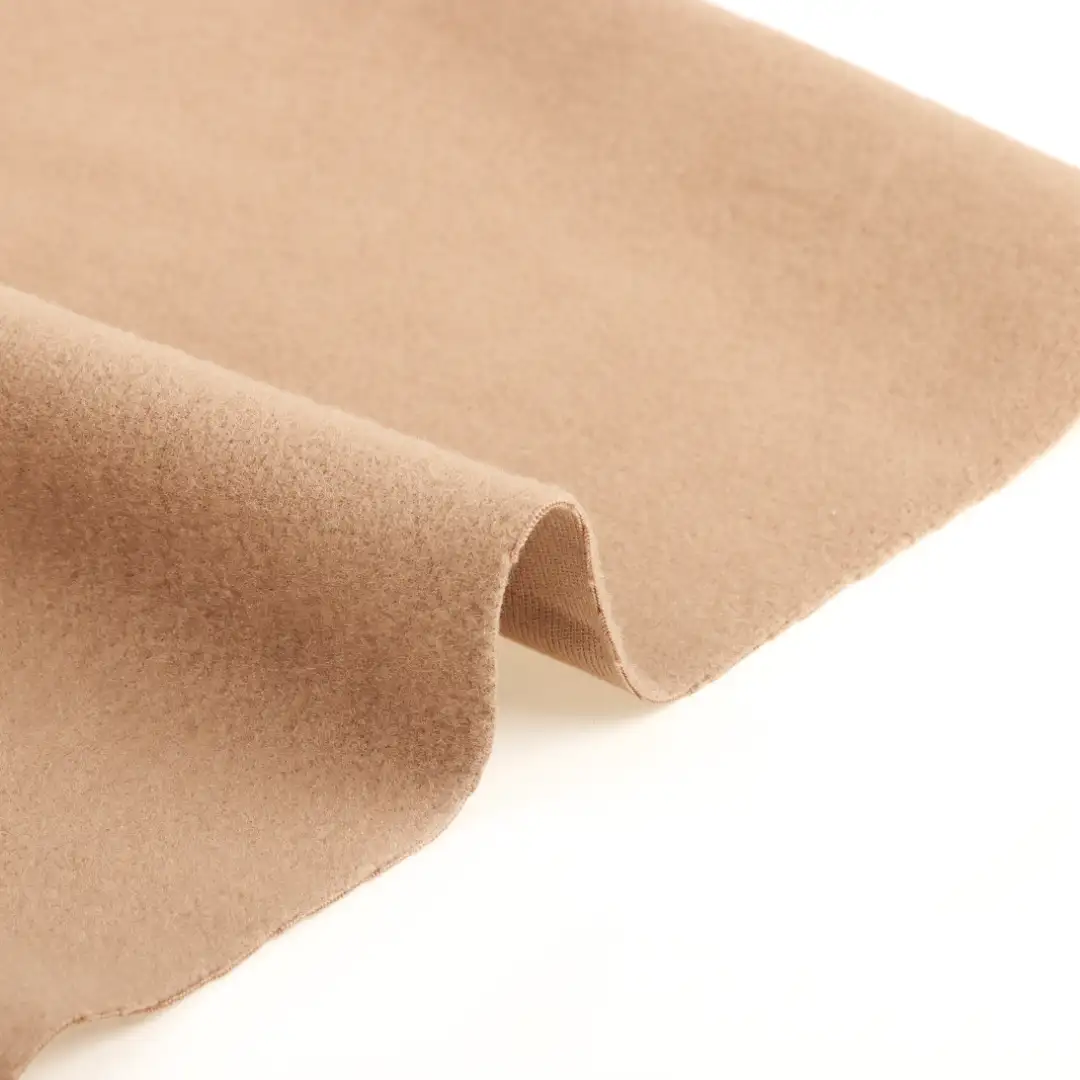 China Fabric for T-Shirt,Shirt Long Sleeve Zipper (Sweater),Shirt Half Sleeve Zipper (Sweater),Crop Top Pullover (Sweater),Dresses (Cardigan Button) (Sweater) Super Soft Velour Knit Fabric Polyester Spandex Camel color buy from China wholesaler bulk order at wholesale price free worldwide shipping Alibaba
