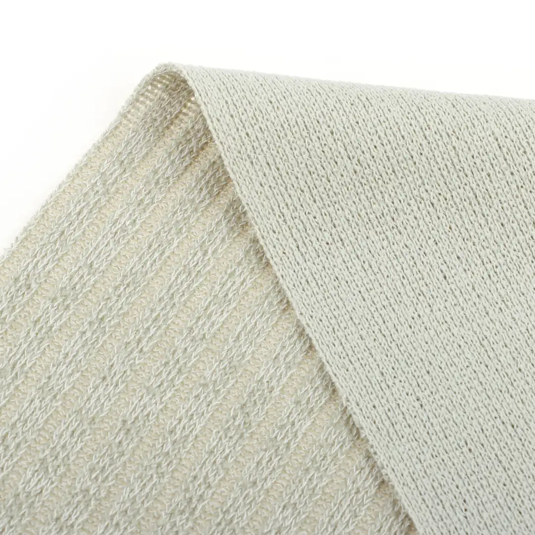 China Fabric for T-Shirt,Shirt Long Sleeve Zipper (Sweater),Crop Top Pullover (Sweater) Rib Knit Fabric Polyester Rayon Spandex green color buy from China wholesaler bulk order at wholesale price free worldwide shipping Alibaba