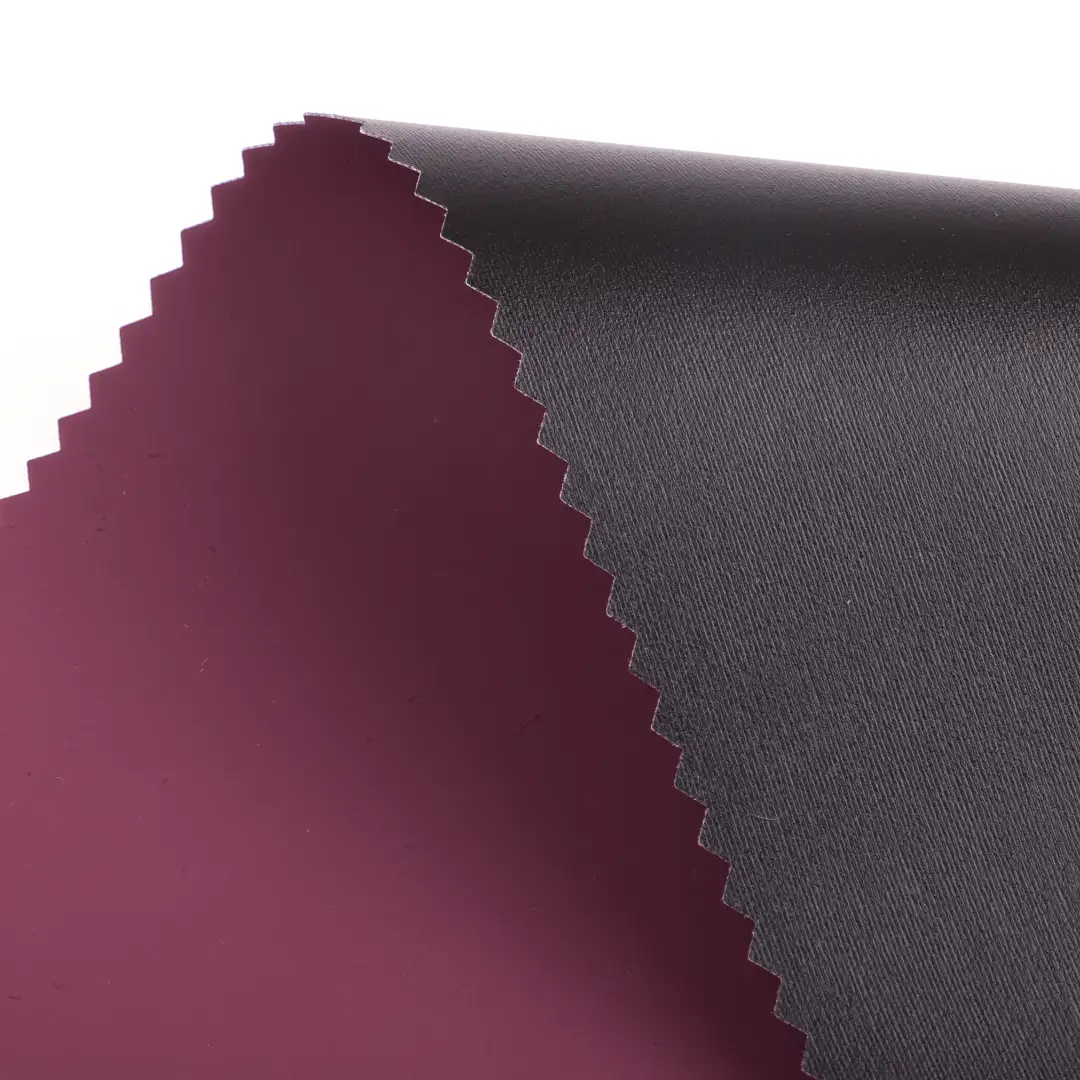 China Fabric for Jackets,Trench Coat,Rain Coat PU Woven Blended Fabric Polyurethane (PU) burgundy color buy from China wholesaler bulk order at wholesale price free worldwide shipping Alibaba