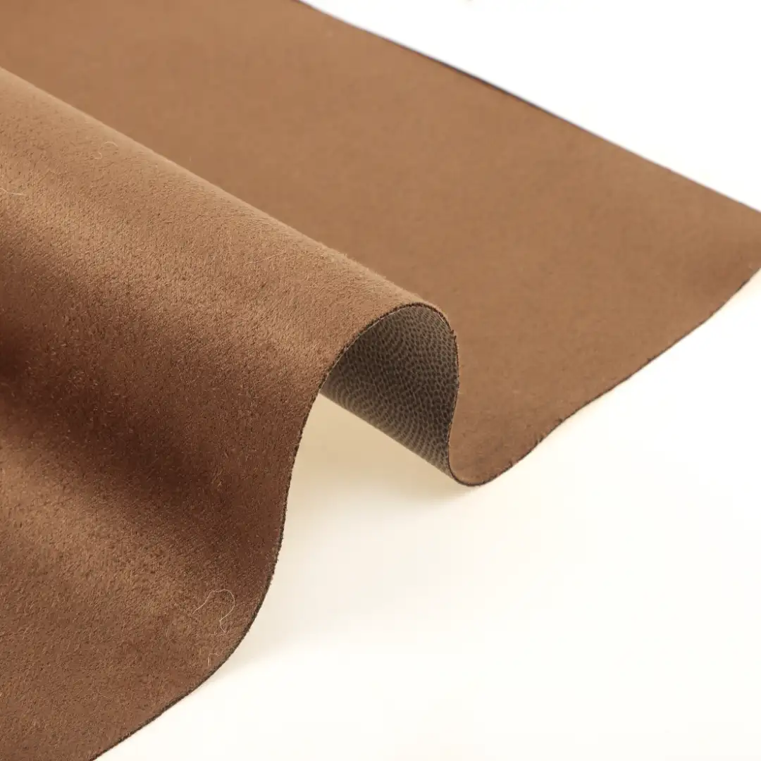China Fabric for Skirt,Padded Jacket,Overcoat Suede Knit Fabric Polyester Brown color buy from China wholesaler bulk order at wholesale price free worldwide shipping Alibaba