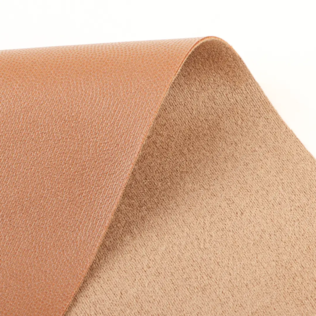 China Fabric for Skirt,Padded Jacket,Overcoat Suede Knit Fabric Polyester Spandex Brown color buy from China wholesaler bulk order at wholesale price free worldwide shipping Alibaba