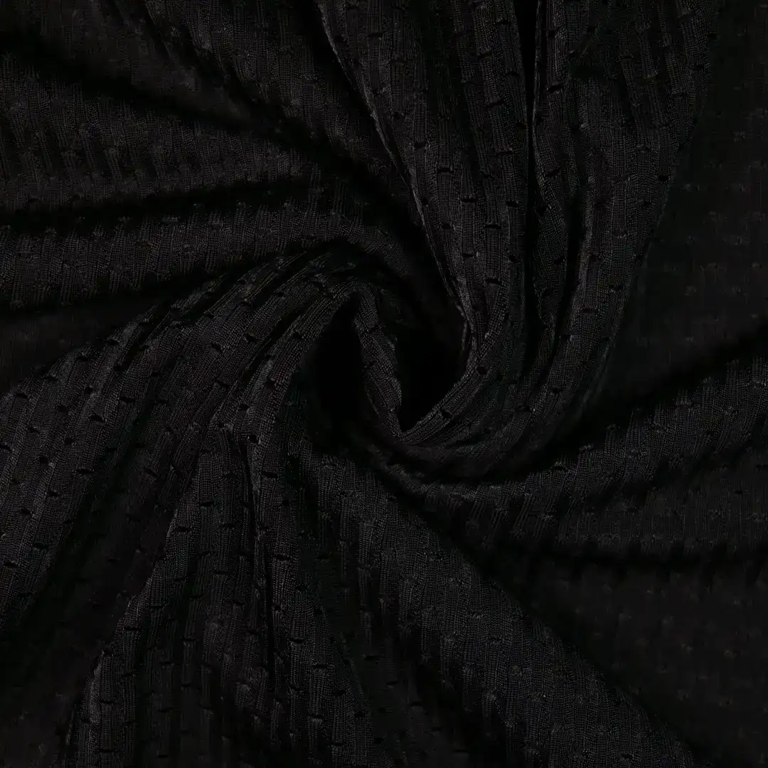 China Fabric for Tank Top Tricot Knit Fabric Nylon Spandex Black color buy from China wholesaler bulk order at wholesale price free worldwide shipping Alibaba