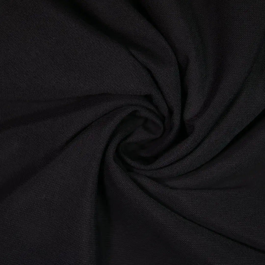 China Fabric for T-Shirt,Yoga Clothes,Yoga Pants Mesh Knit Fabric Nylon Spandex Black color buy from China wholesaler bulk order at wholesale price free worldwide shipping Alibaba