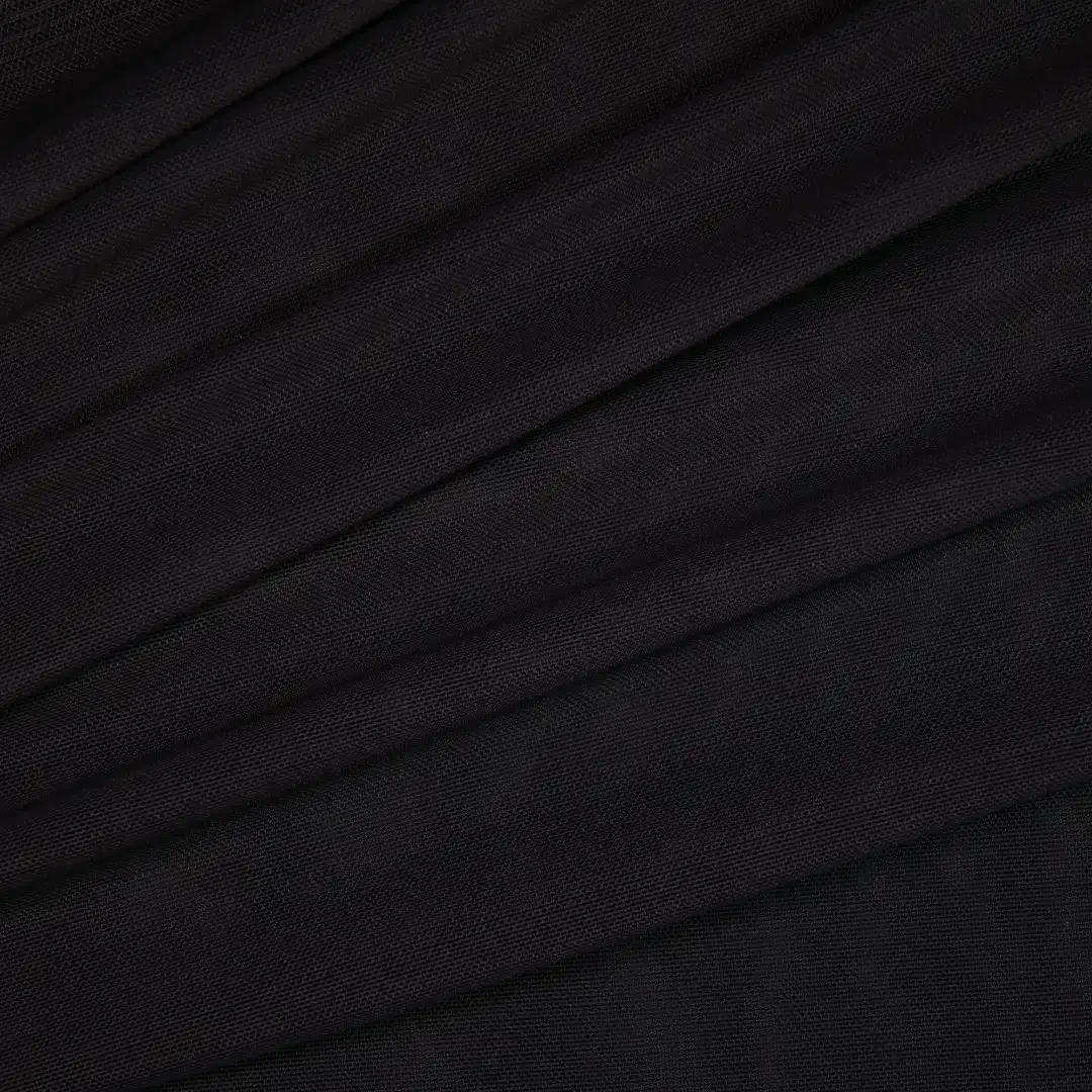 China Fabric for T-Shirt,Yoga Clothes,Yoga Pants Mesh Knit Fabric Nylon Spandex Black color buy from China wholesaler bulk order at wholesale price free worldwide shipping Alibaba