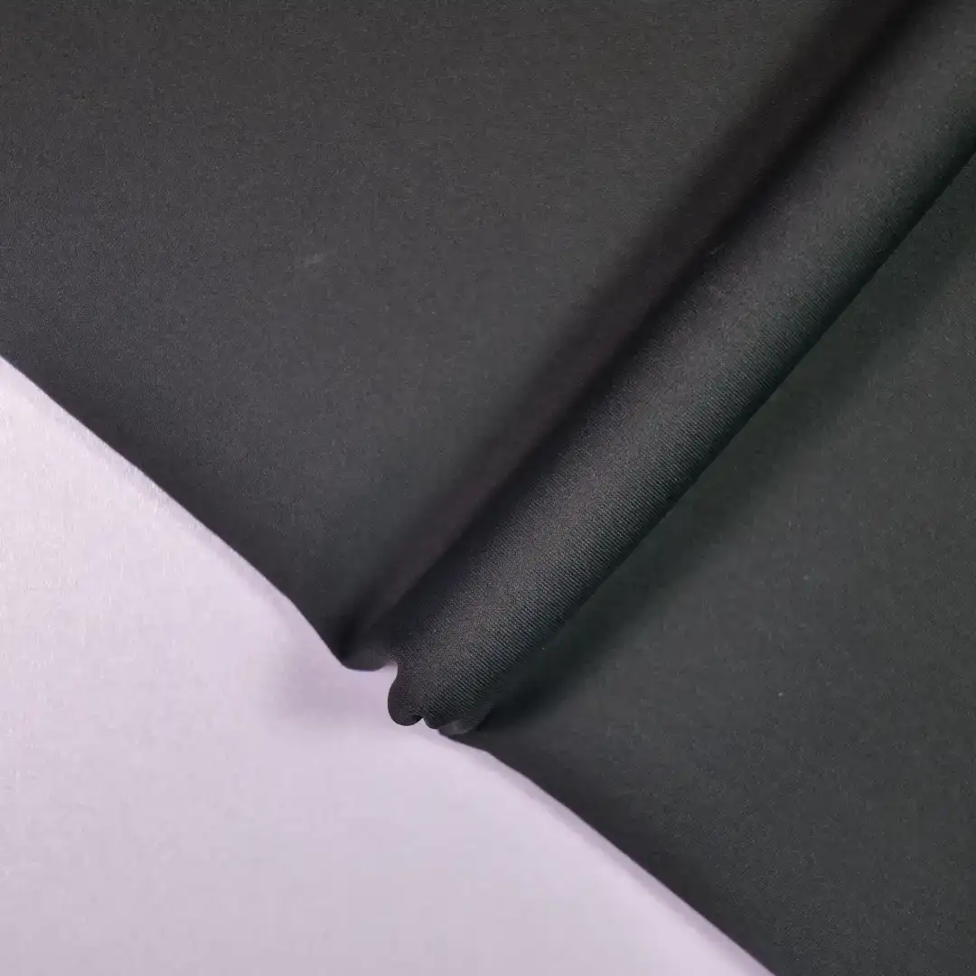 China Fabric for Yoga Pants,Tracksuits,Swim shorts,Sports Bras Tricot Knit Fabric Polyester Spandex Black color buy from China wholesaler bulk order at wholesale price free worldwide shipping Alibaba