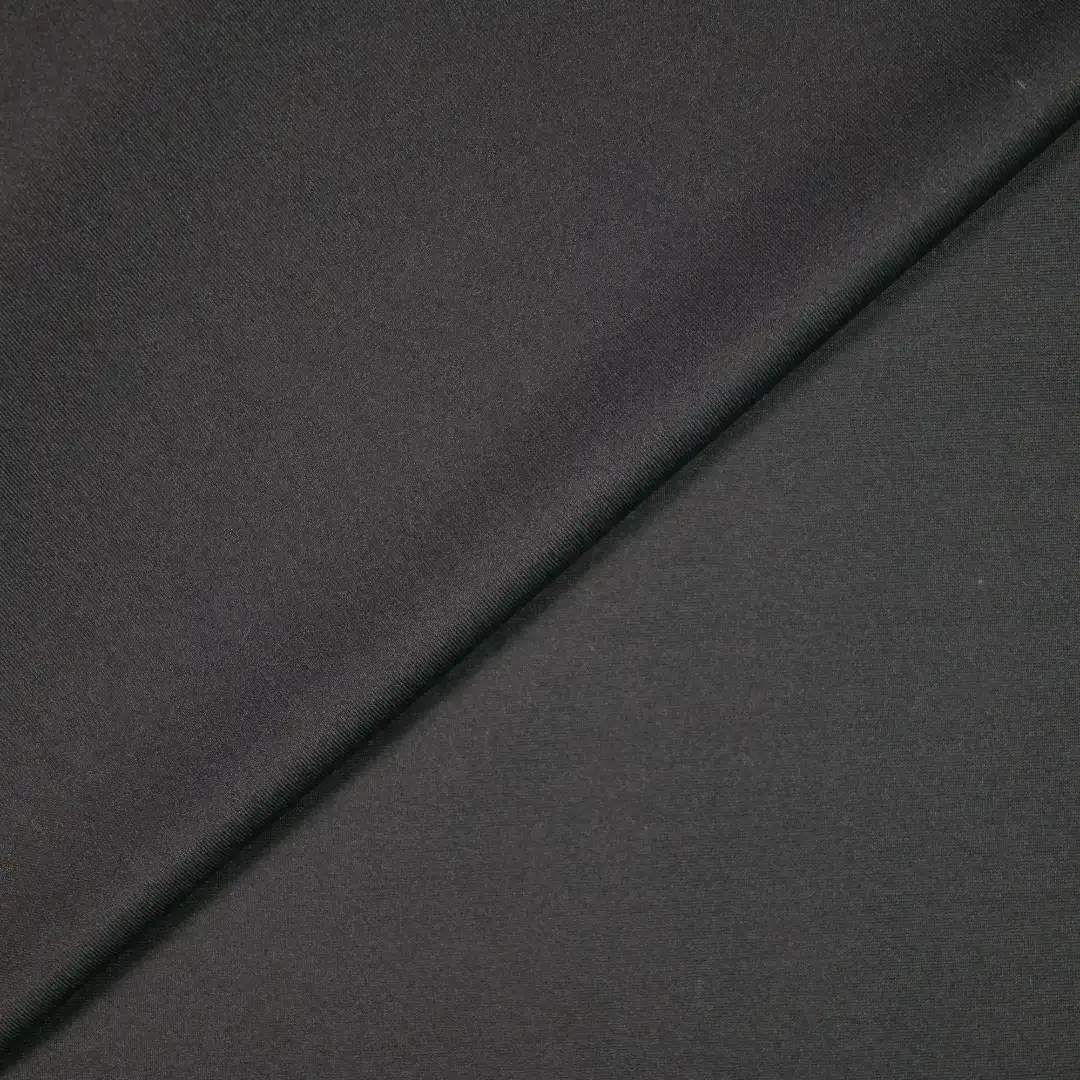 China Fabric for Yoga Pants,Tracksuits,Swim shorts,Sports Bras Tricot Knit Fabric Polyester Spandex Black color buy from China wholesaler bulk order at wholesale price free worldwide shipping Alibaba