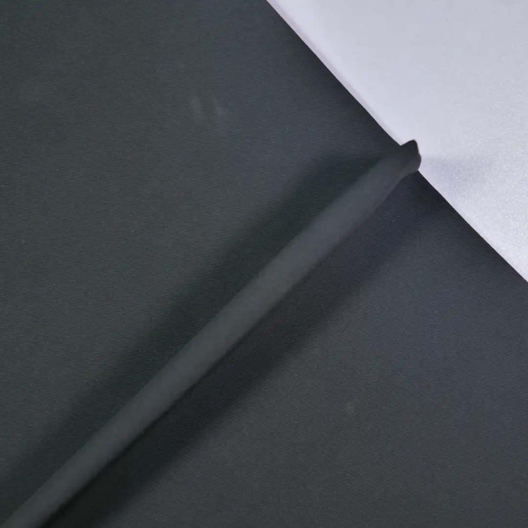 China Fabric for Pants,Trench Coat,Puff Sleeve Ruched Dress Composite fabric Synthetic Woven Fabric Polyester black color buy from China wholesaler bulk order at wholesale price free worldwide shipping Alibaba