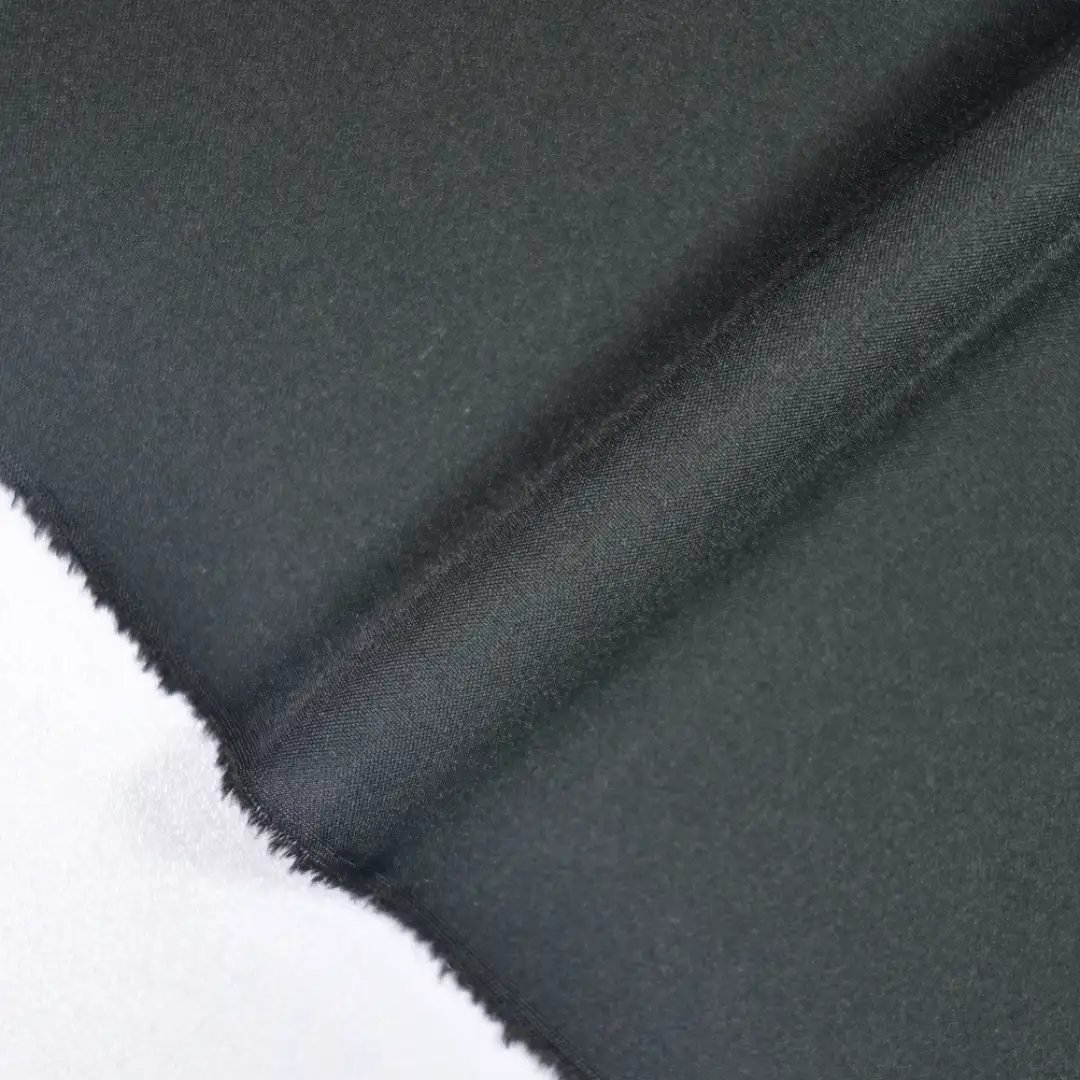 China Fabric for Shirt,Trench Coat,Open-Front Coat Composite fabric Synthetic Woven Fabric Polyester black color buy from China wholesaler bulk order at wholesale price free worldwide shipping Alibaba