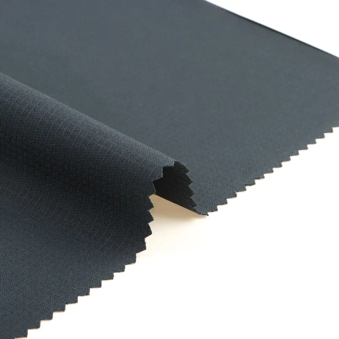China Fabric for Jackets High Stretch Yarn Fabric Synthetic Woven Fabric Polyester blue color buy from China wholesaler bulk order at wholesale price free worldwide shipping Alibaba