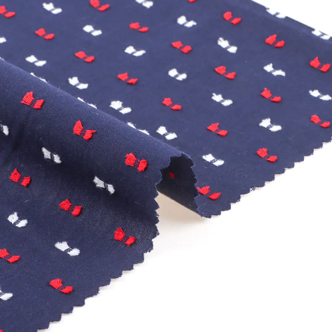 China Fabric for Blouse,Crop Top,Skirt Cotton Cut Flower Natural Woven Fabric Cotton navy color buy from China wholesaler bulk order at wholesale price free worldwide shipping Alibaba