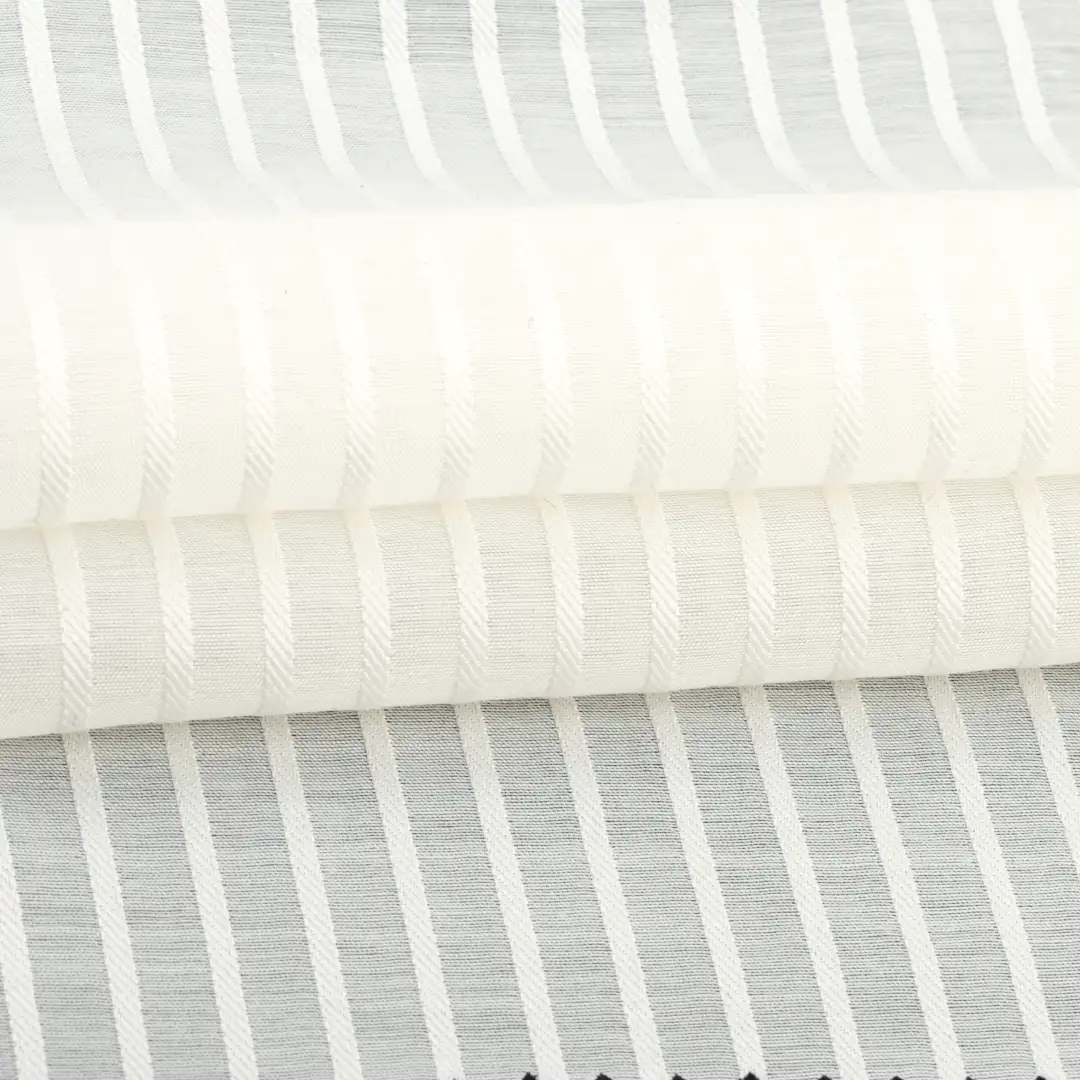 China Fabric for Shirt,Blouse,Skirt,Shorts,Dresses (Cardigan Open) ,Dresses (Pullover) ,Casual Long Sleeve Crop Shirt Jacquard Woven Blended Fabric Polyester Nylon cream color buy from China wholesaler bulk order at wholesale price free worldwide shipping Alibaba