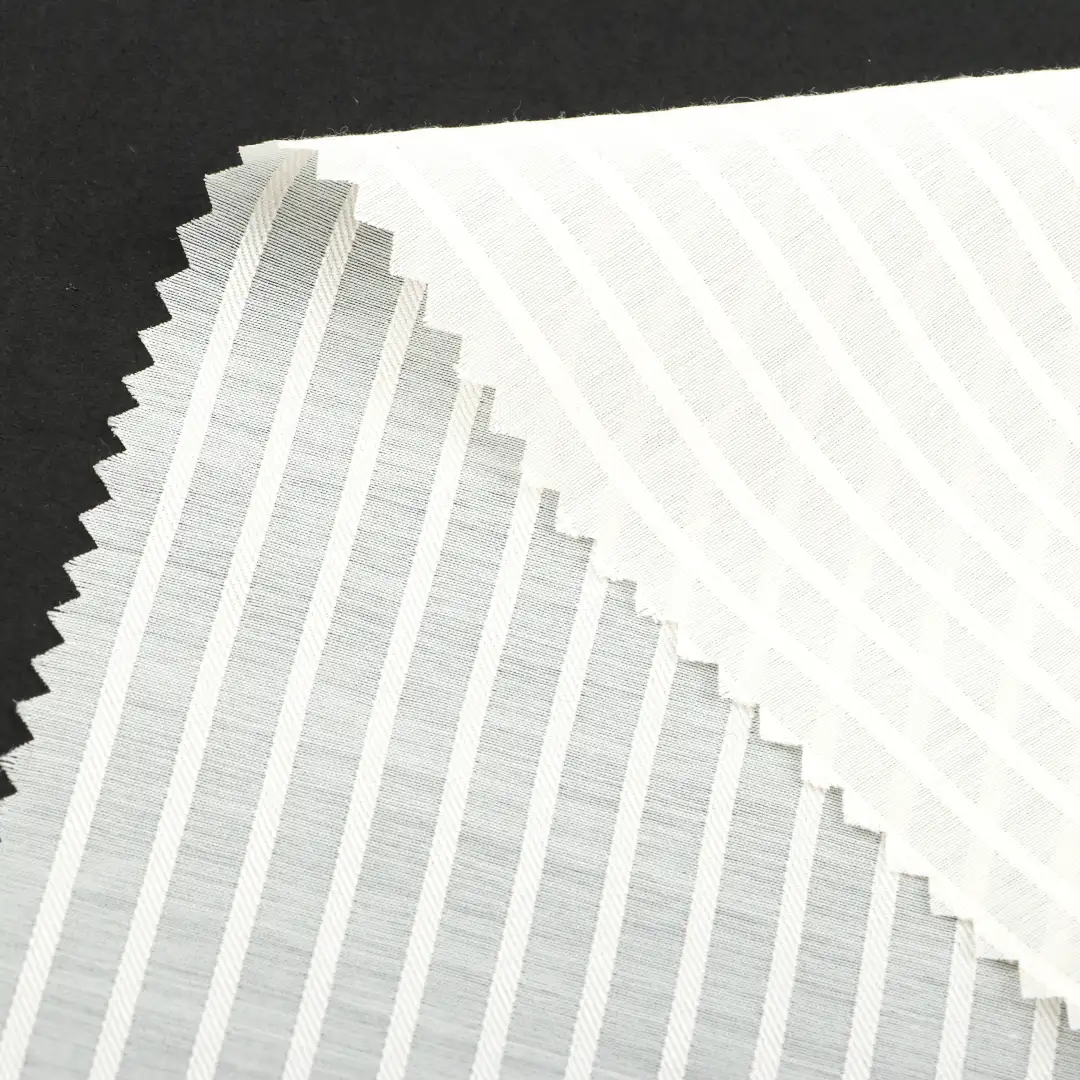 China Fabric for Shirt,Blouse,Skirt,Shorts,Dresses (Cardigan Open) ,Dresses (Pullover) ,Casual Long Sleeve Crop Shirt Jacquard Woven Blended Fabric Polyester Nylon cream color buy from China wholesaler bulk order at wholesale price free worldwide shipping Alibaba