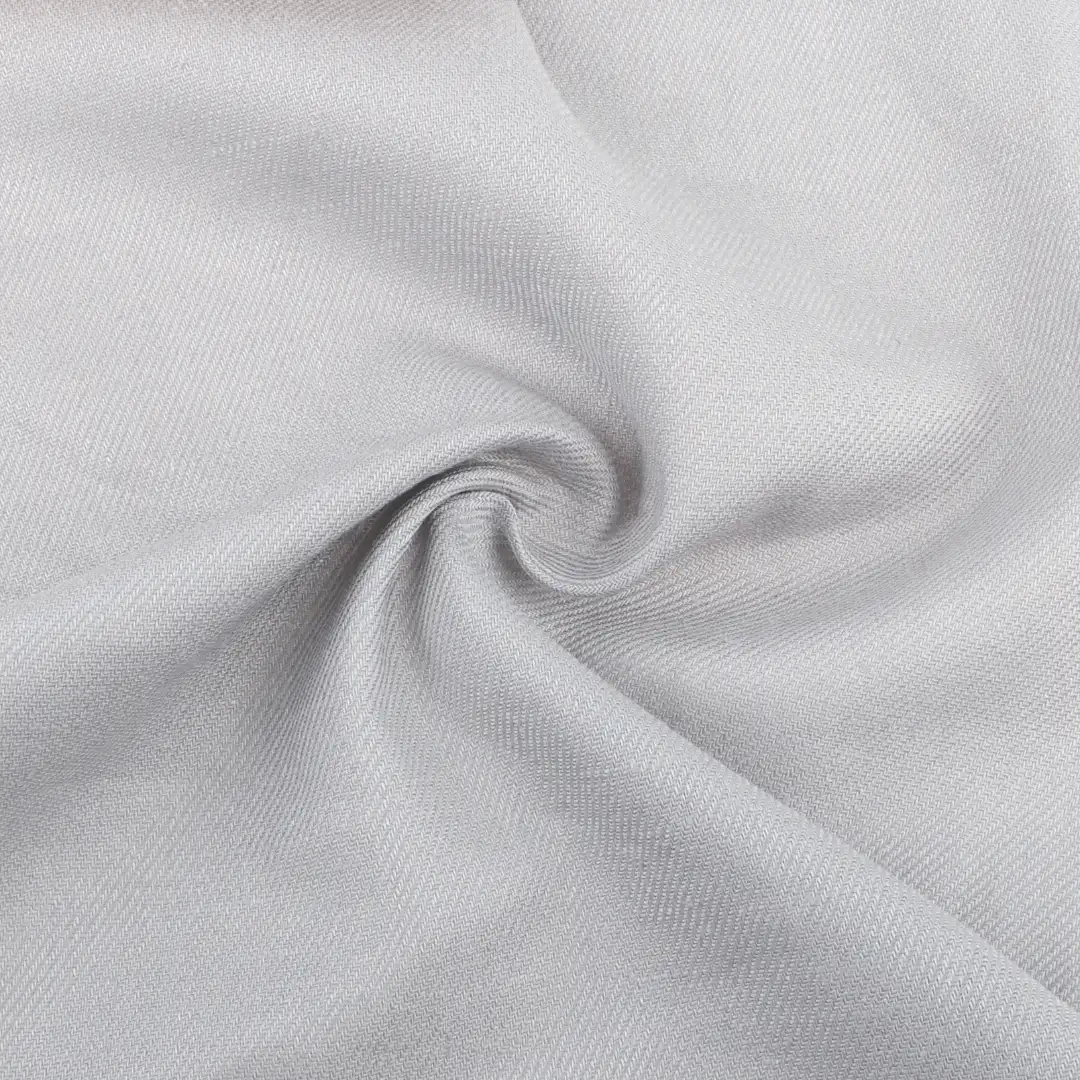 China Fabric for Pants,Blazer,Skirt,Uniform Twill Woven Blended Fabric Rayon Flax Spandex Grey color buy from China wholesaler bulk order at wholesale price free worldwide shipping Alibaba