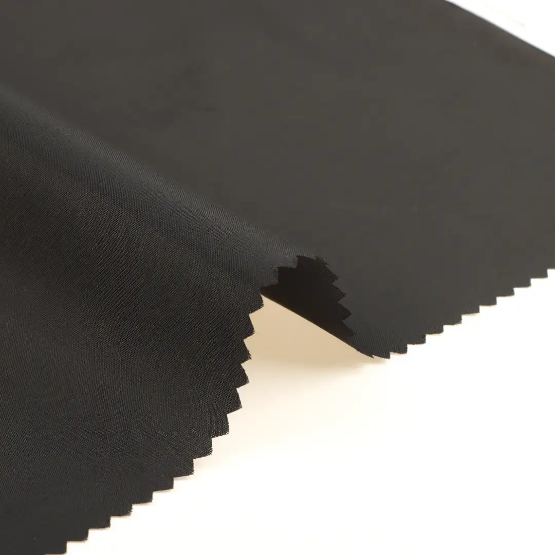 China Fabric for Pants,Trench Coat,Skirt  Polyester Taffeta Synthetic Woven Fabric Polyester black color buy from China wholesaler bulk order at wholesale price free worldwide shipping Alibaba