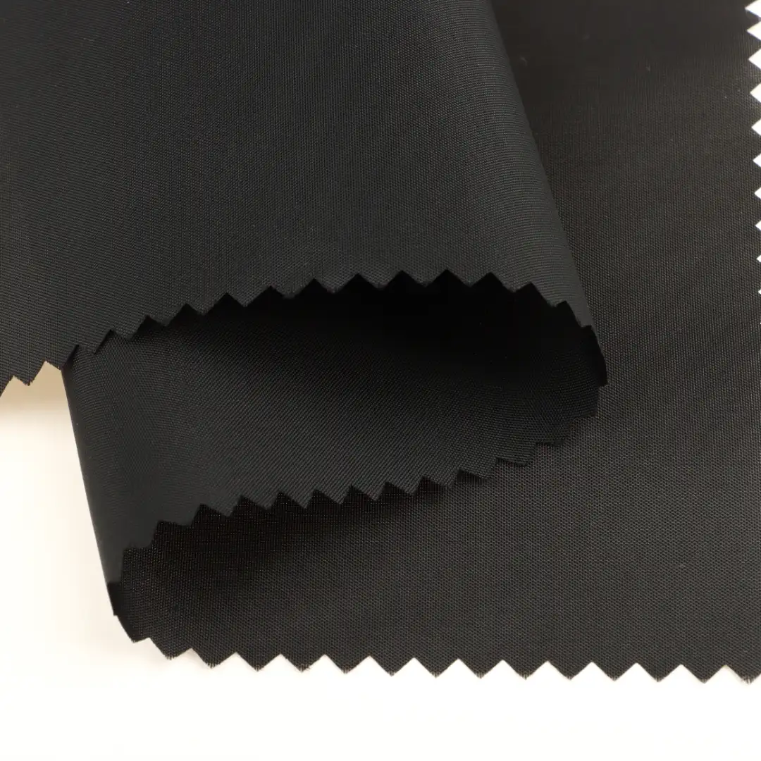 China Fabric for Pants,Trench Coat,Skirt  Polyester Taffeta Synthetic Woven Fabric Polyester black color buy from China wholesaler bulk order at wholesale price free worldwide shipping Alibaba