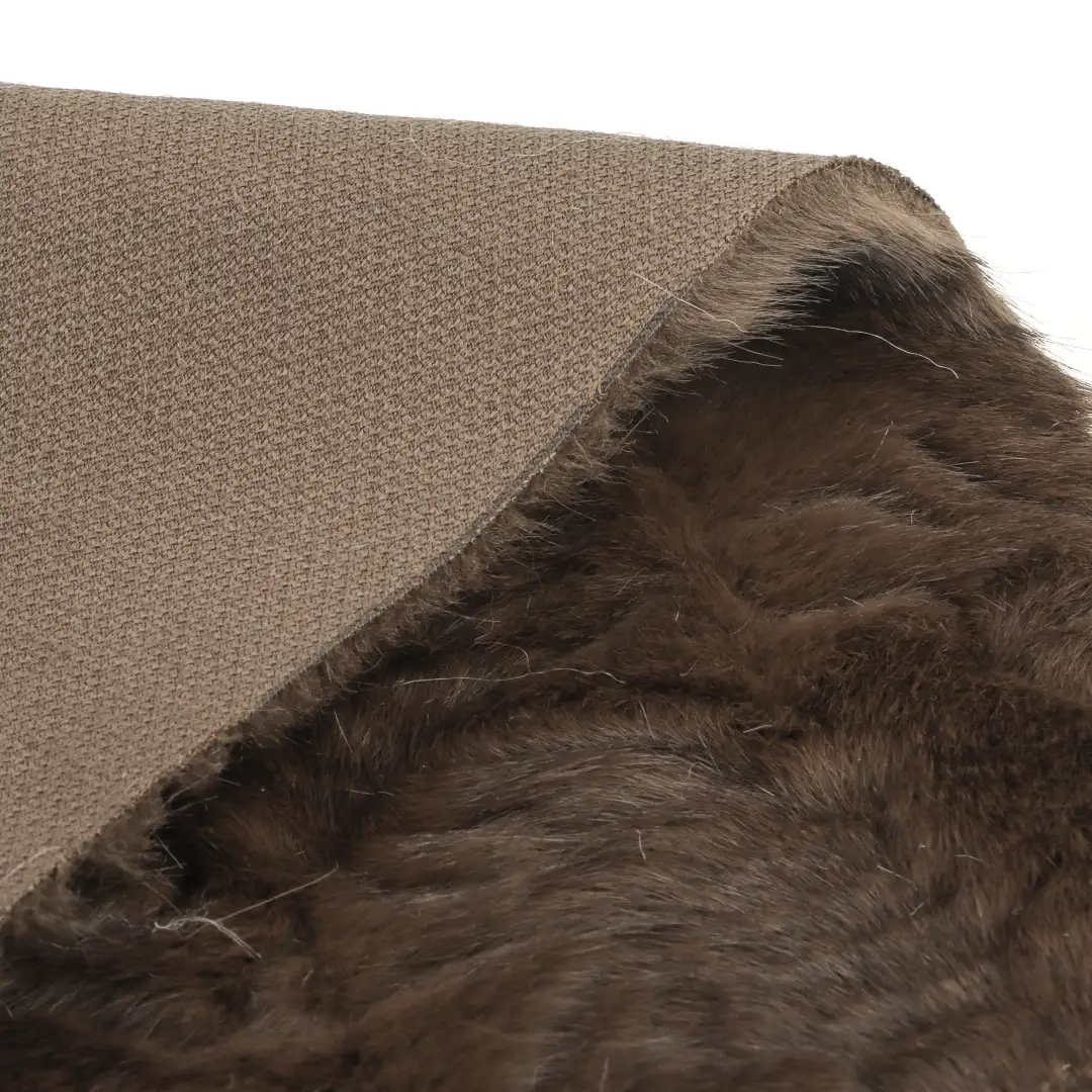 China Fabric for Overcoat,Skirt ,Sweatshirt Fake Fur Knit Fabric Polyester Brown color buy from China wholesaler bulk order at wholesale price free worldwide shipping Alibaba
