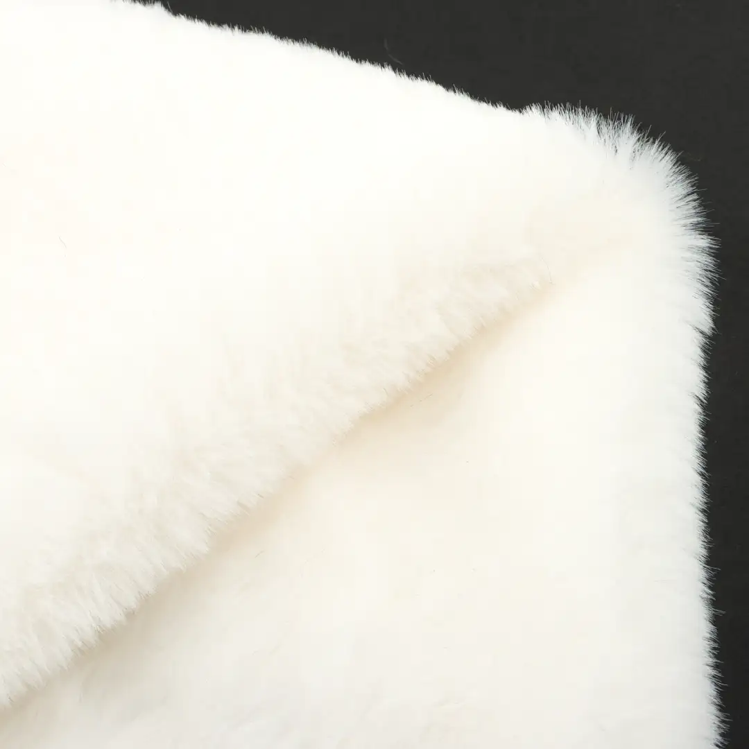 China Fabric for Jackets,Overcoat,Skirt  Fake Fur Knit Fabric Polyester White color buy from China wholesaler bulk order at wholesale price free worldwide shipping Alibaba