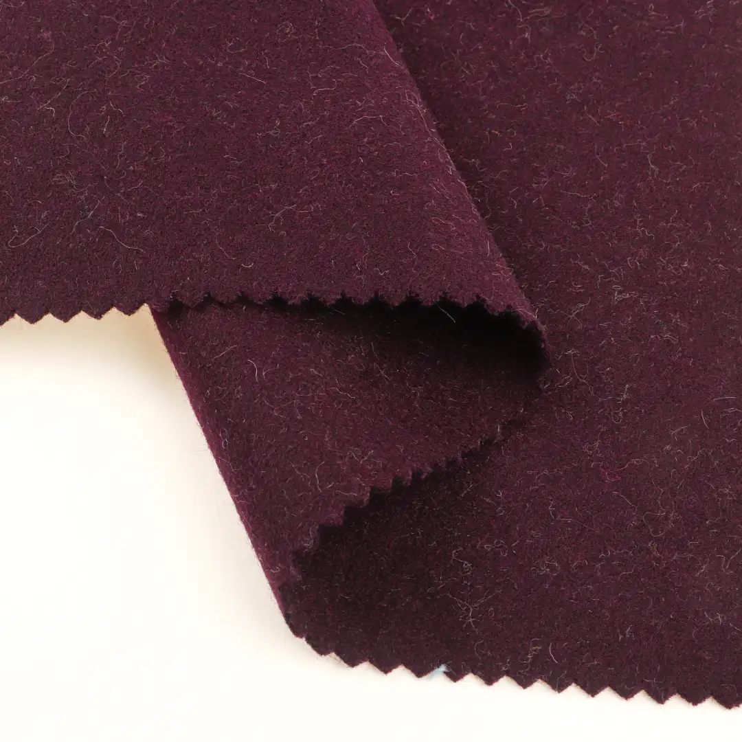 China Fabric for Pants,Overcoat,Suit,Skirt  Melton Woolen Wool Other Burgundy color buy from China wholesaler bulk order at wholesale price free worldwide shipping Alibaba