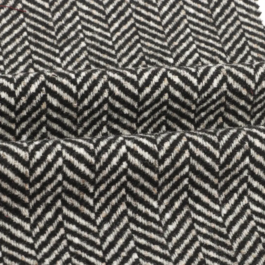 China Fabric for Overcoat,Skirt  Woolen Herringbone Woolen Other Wool black-white color buy from China wholesaler bulk order at wholesale price free worldwide shipping Alibaba