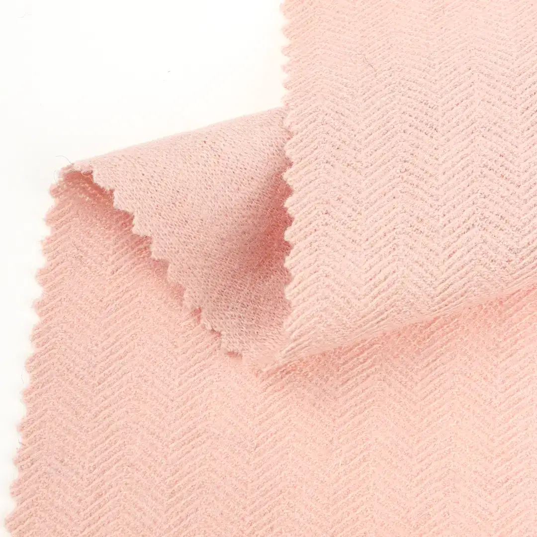China Fabric for Pants,Skirt,Suit Woolen Herringbone Woolen Polyester Wool Viscose pink color buy from China wholesaler bulk order at wholesale price free worldwide shipping Alibaba