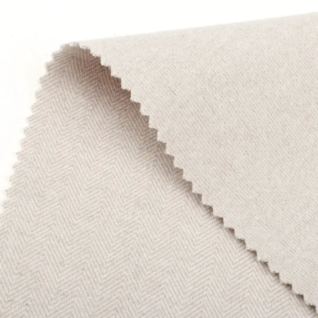 China Fabric for Pants,Jackets,Overcoat,Suit Woolen Herringbone Woolen Polyester Viscose cream color buy from China wholesaler bulk order at wholesale price free worldwide shipping Alibaba