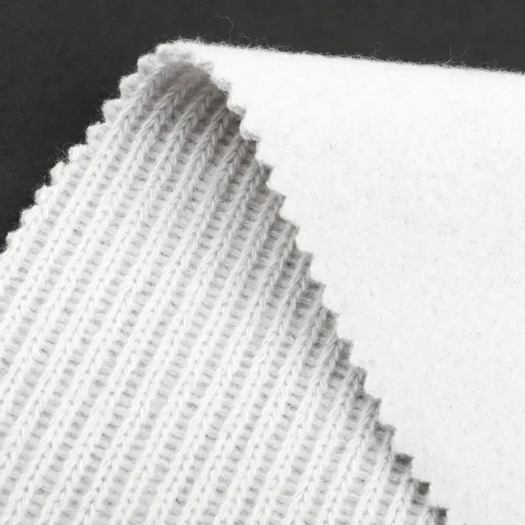China Fabric for Hoodie,Wide Leg Trousers Knit Woolen Fabric Woolen Polyester off-white color buy from China wholesaler bulk order at wholesale price free worldwide shipping Alibaba