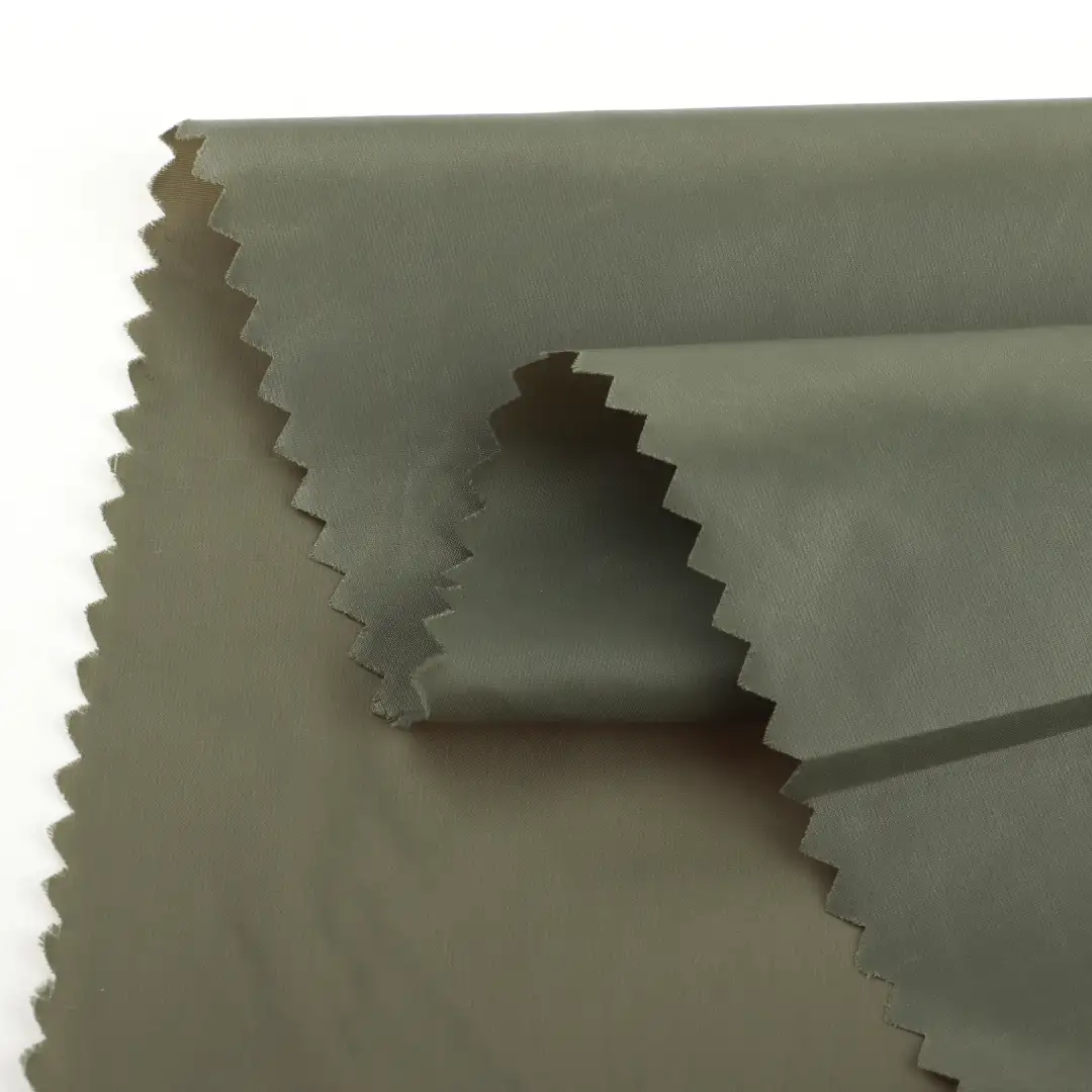 China Fabric for Pants,Jackets,Skirt,Hoodie,Trench Coat Nylon Taffeta Synthetic Woven Fabric Nylon Olive color buy from China wholesaler bulk order at wholesale price free worldwide shipping Alibaba