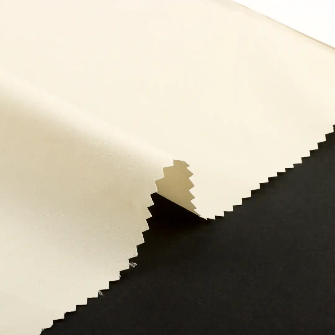 China Fabric for Pants,Skirt,Trench Coat,Tracksuits Polyester Pongee Synthetic Woven Fabric Polyester Cream color buy from China wholesaler bulk order at wholesale price free worldwide shipping Alibaba