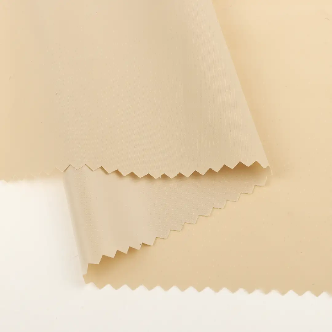 China Fabric for Pants,Jogger,Hoodie,Tracksuits Polyester Pongee Synthetic Woven Fabric Polyester Beige color buy from China wholesaler bulk order at wholesale price free worldwide shipping Alibaba