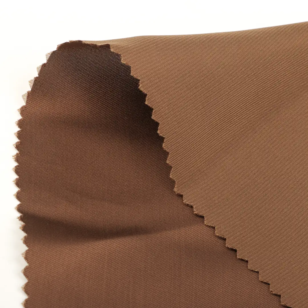 China Fabric for Skirt,Skirt ,Wide Leg Trousers Cotton/Rayon Twill Woven Blended Fabric Viscose Polyester Brown color buy from China wholesaler bulk order at wholesale price free worldwide shipping Alibaba