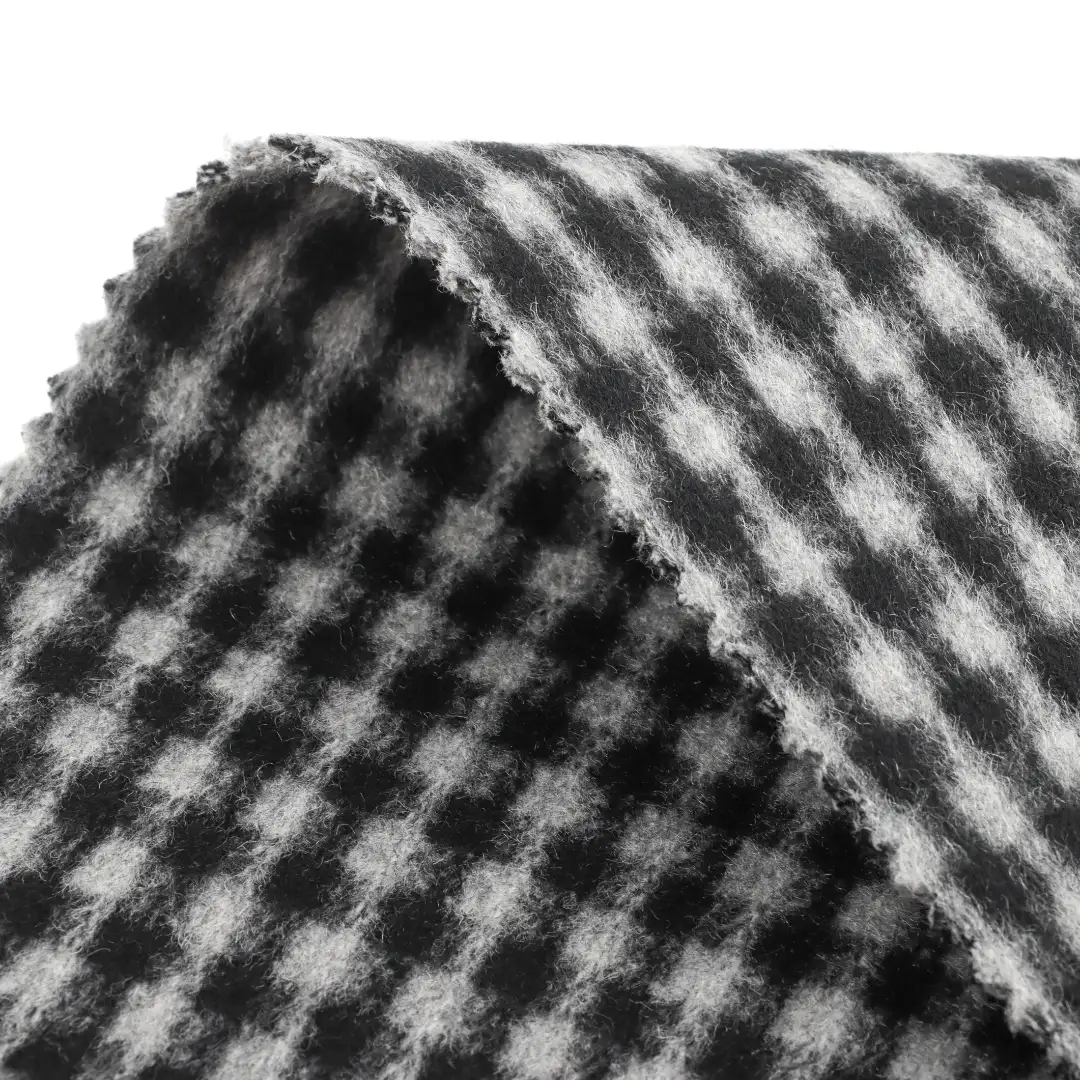 China Fabric for Pants,Blazer,Overcoat,Skirt  Woolen Overcoat Woolen Wool Other Black-White color buy from China wholesaler bulk order at wholesale price free worldwide shipping Alibaba