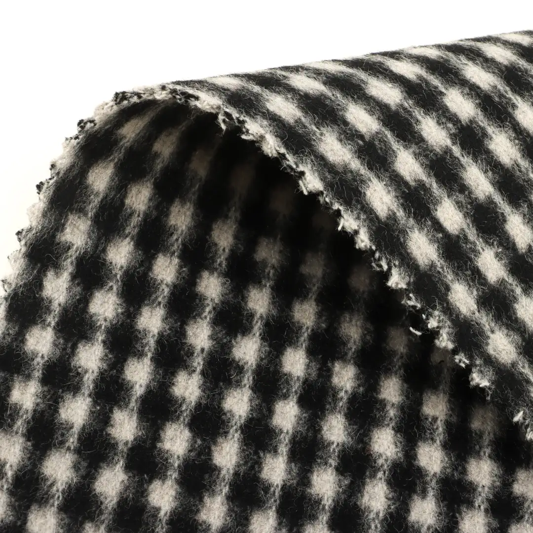 China Fabric for Overcoat,Suit,Skirt  Woolen Overcoat Woolen Wool Other Black-White color buy from China wholesaler bulk order at wholesale price free worldwide shipping Alibaba