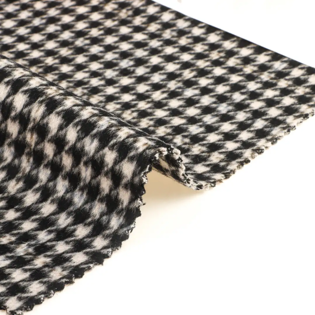 China Fabric for Overcoat,Suit,Skirt  Woolen Overcoat Woolen Wool Other Black-White color buy from China wholesaler bulk order at wholesale price free worldwide shipping Alibaba