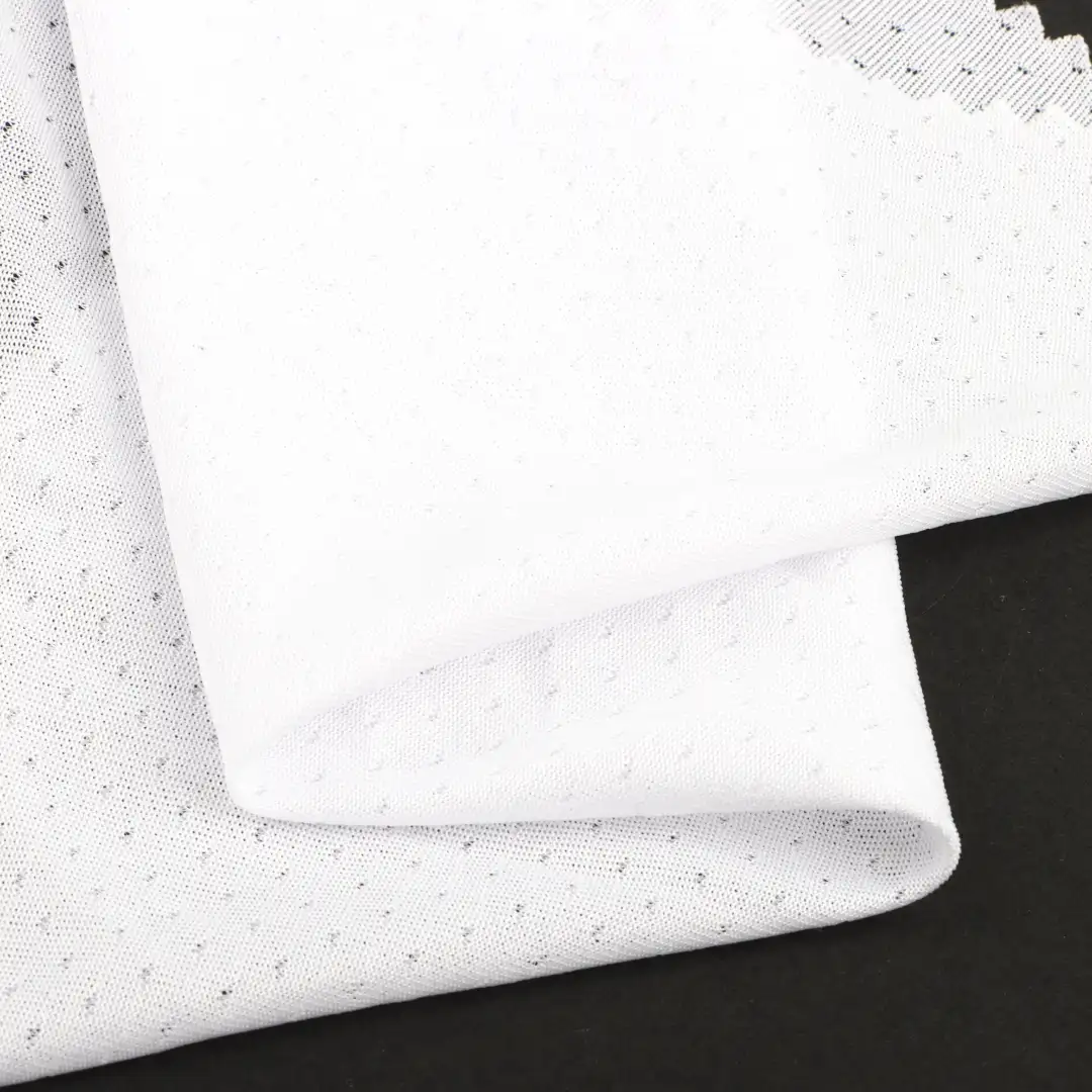 China Fabric for T-Shirt,Polo Shirt,Yoga Clothes,Tracksuits Mesh Knit Fabric Polyester Spandex white color buy from China wholesaler bulk order at wholesale price free worldwide shipping Alibaba