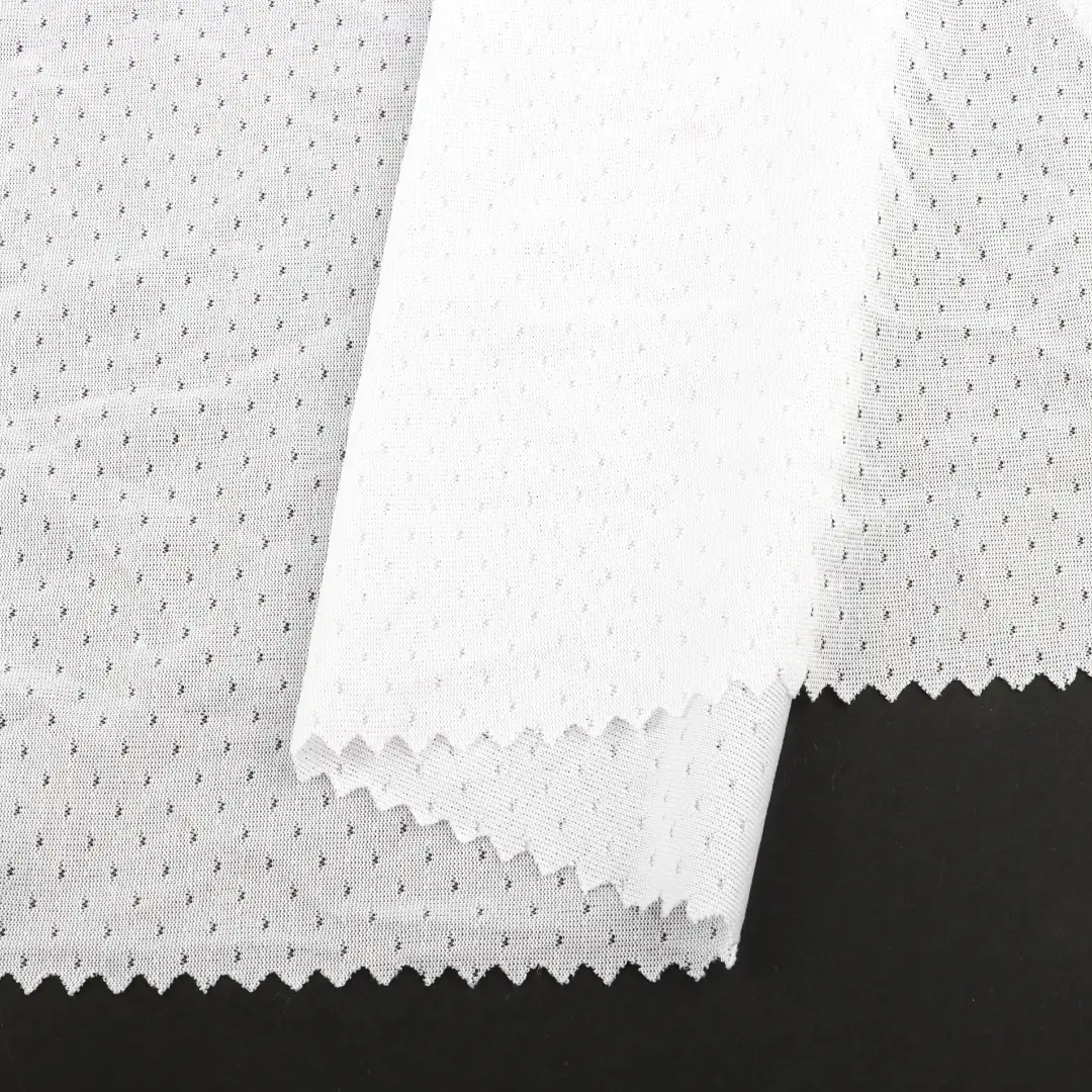 China Fabric for T-Shirt,Polo Shirt,Yoga Clothes,Tracksuits Mesh Knit Fabric Polyester Spandex white color buy from China wholesaler bulk order at wholesale price free worldwide shipping Alibaba