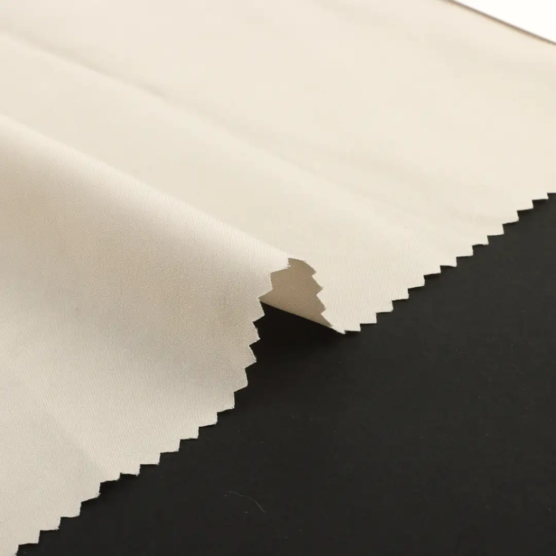 China Fabric for Skirt,Trench Coat,Skirt  Polyester Pongee Synthetic Woven Fabric Polyester Beige color buy from China wholesaler bulk order at wholesale price free worldwide shipping Alibaba