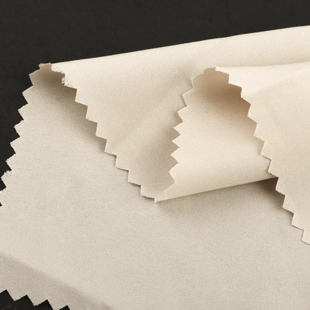 China Fabric for Skirt,Trench Coat,Skirt  Polyester Pongee Synthetic Woven Fabric Polyester Beige color buy from China wholesaler bulk order at wholesale price free worldwide shipping Alibaba