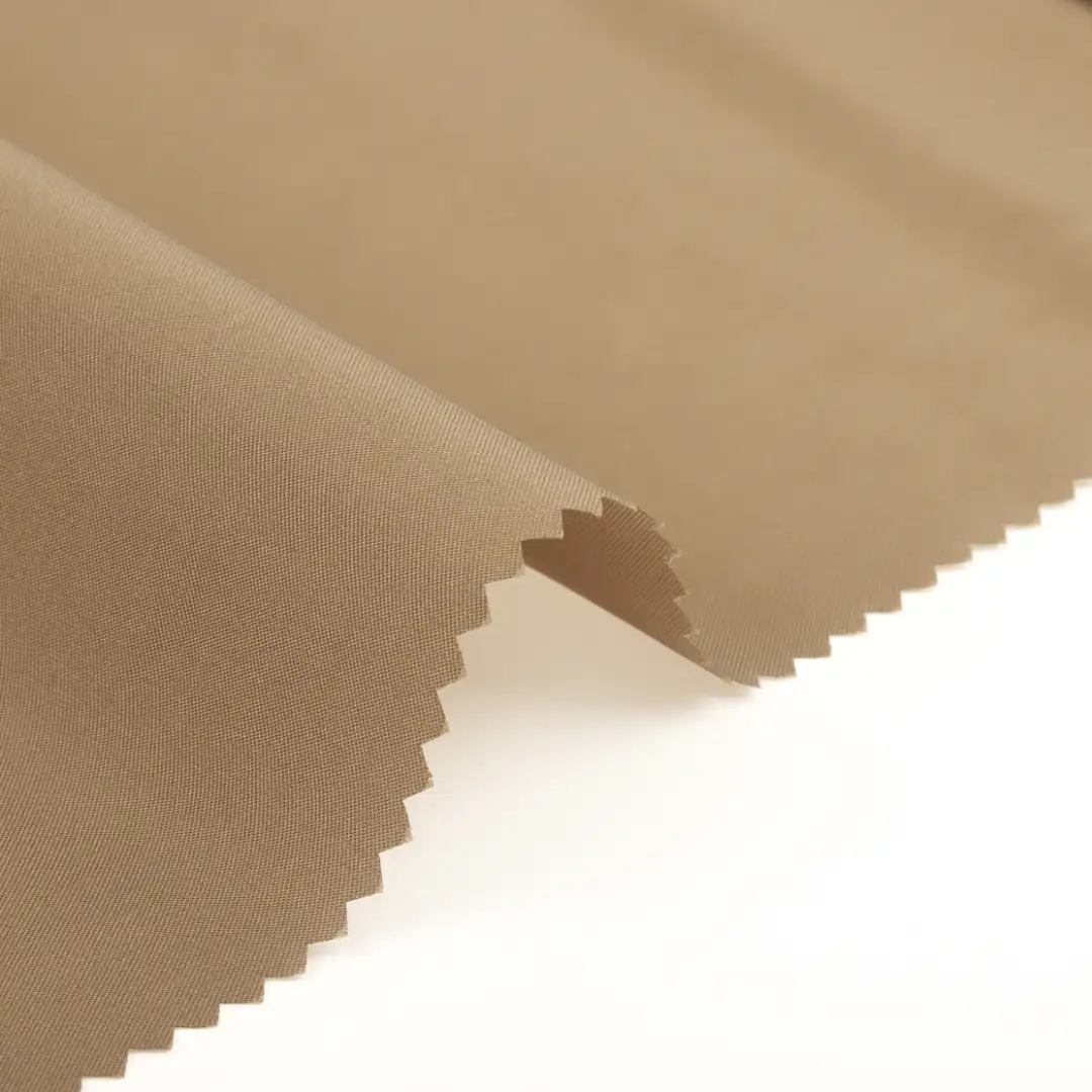 China Fabric for Skirt,Trench Coat,Skirt ,Tracksuits Polyester Twill Lining Fabric Synthetic Woven Fabric Polyester Khaki color buy from China wholesaler bulk order at wholesale price free worldwide shipping Alibaba