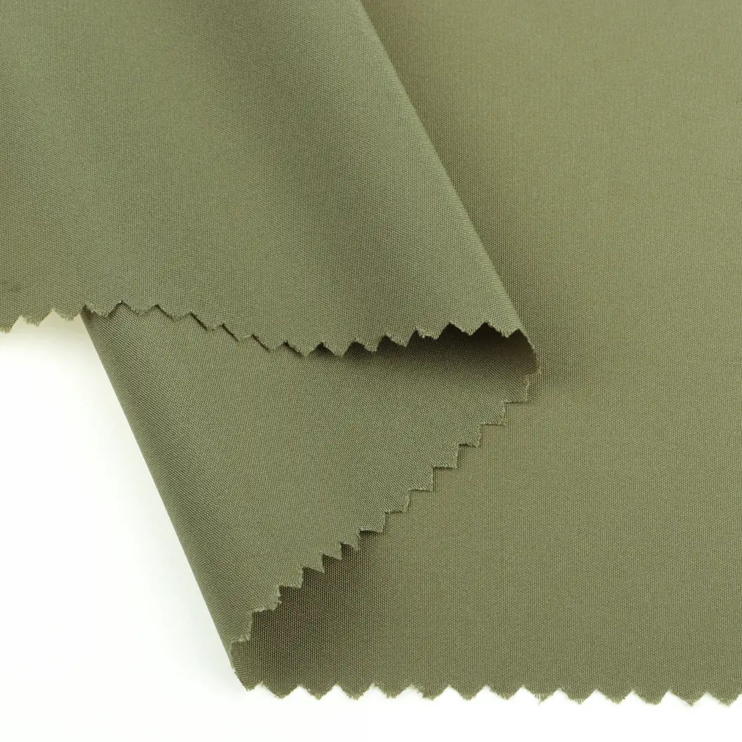 China Fabric for Pants,Jackets,Skirt ,Tracksuits Polyester Pongee Synthetic Woven Fabric Polyester Olive color buy from China wholesaler bulk order at wholesale price free worldwide shipping Alibaba