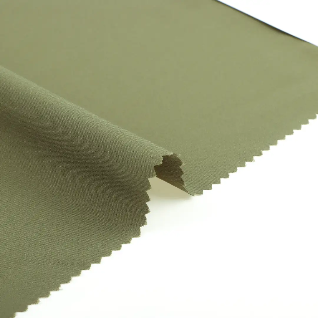 China Fabric for Pants,Jackets,Skirt ,Tracksuits Polyester Pongee Synthetic Woven Fabric Polyester Olive color buy from China wholesaler bulk order at wholesale price free worldwide shipping Alibaba