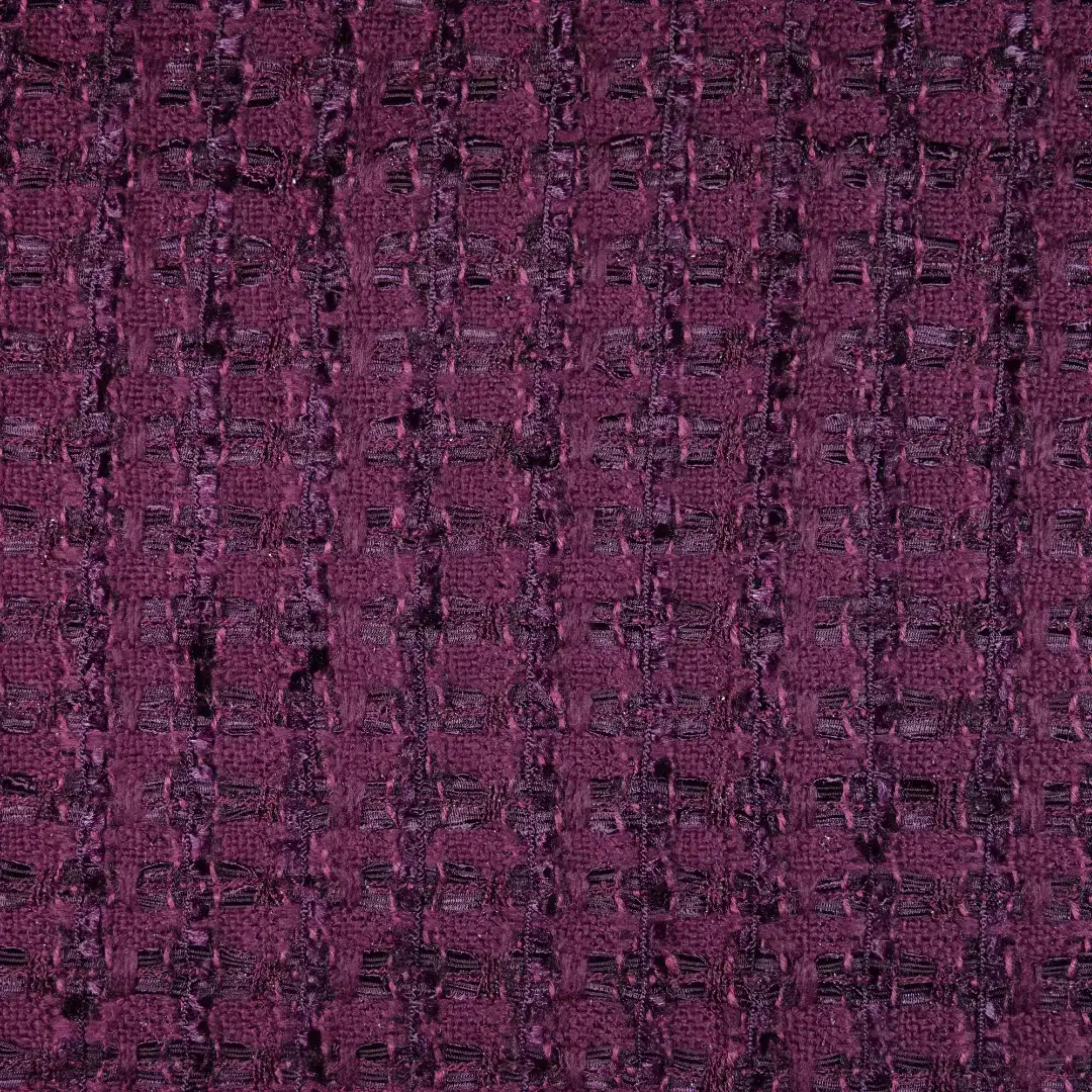 China Fabric for Overcoat,Suit,Ladies Cargo A-Line Skirt Chanel-Style Fabric Woolen Polyester Cotton Acrylic Purple color buy from China wholesaler bulk order at wholesale price free worldwide shipping Alibaba