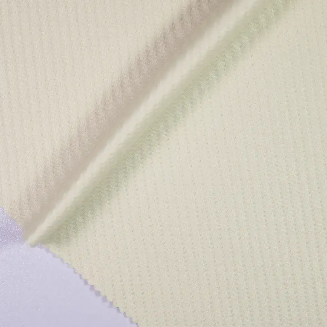 China Fabric for Jackets,Polo Shirt,Crop Top,Knitted Jacket ,Hoodie  ,Sweatshirt Jacquard Knit Fabric Polyester Off-white color buy from China wholesaler bulk order at wholesale price free worldwide shipping Alibaba