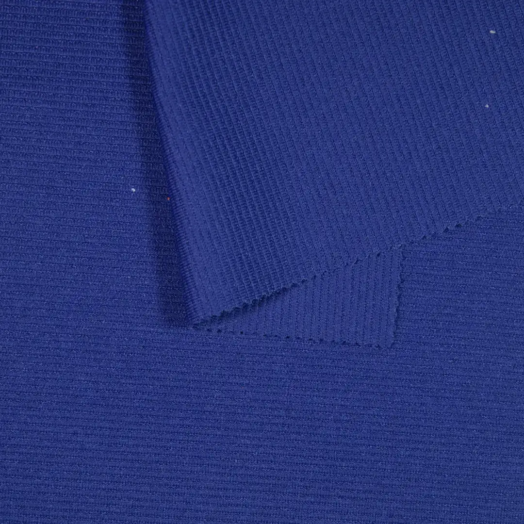 China Fabric for Pants,Skirt,Open Cardigan  Jacquard Knit Fabric Polyester Elastane BLUE color buy from China wholesaler bulk order at wholesale price free worldwide shipping Alibaba