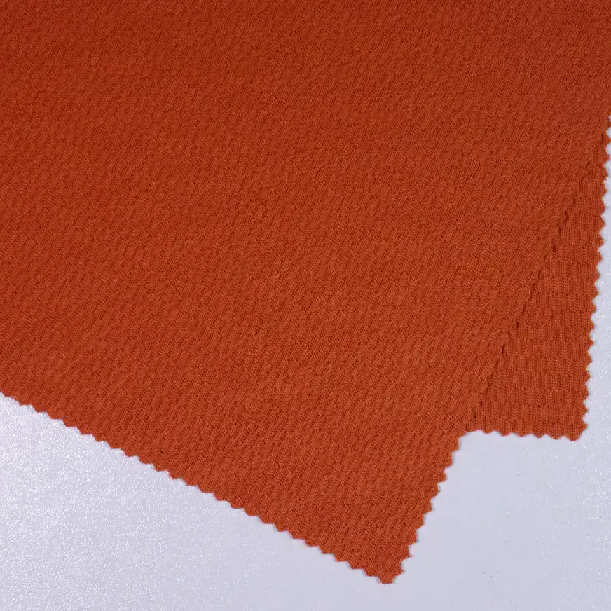 China Fabric for Polo Shirt,Hoodie,Half-Zipper Cardigan  Jacquard Knit Fabric Polyester Orange color buy from China wholesaler bulk order at wholesale price free worldwide shipping Alibaba