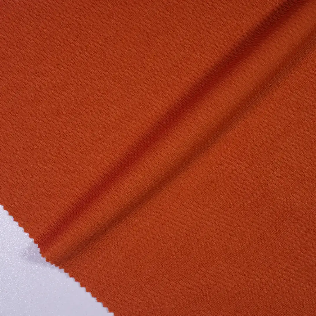 China Fabric for Polo Shirt,Hoodie,Half-Zipper Cardigan  Jacquard Knit Fabric Polyester Orange color buy from China wholesaler bulk order at wholesale price free worldwide shipping Alibaba
